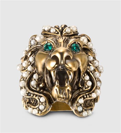 ring gucci jewelry|female gucci lion ring.